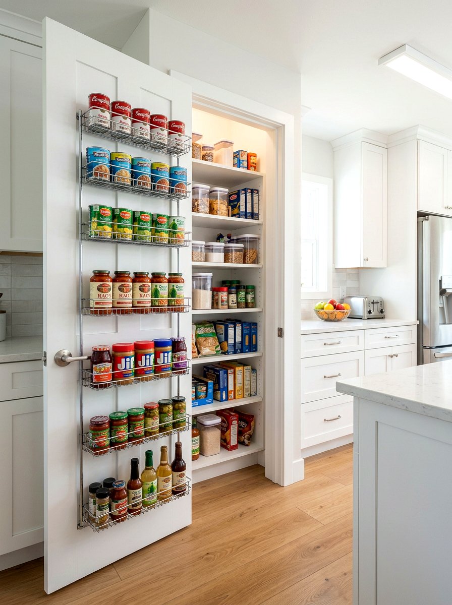 Pantry Door Rack - 30 kitchen organization ideas