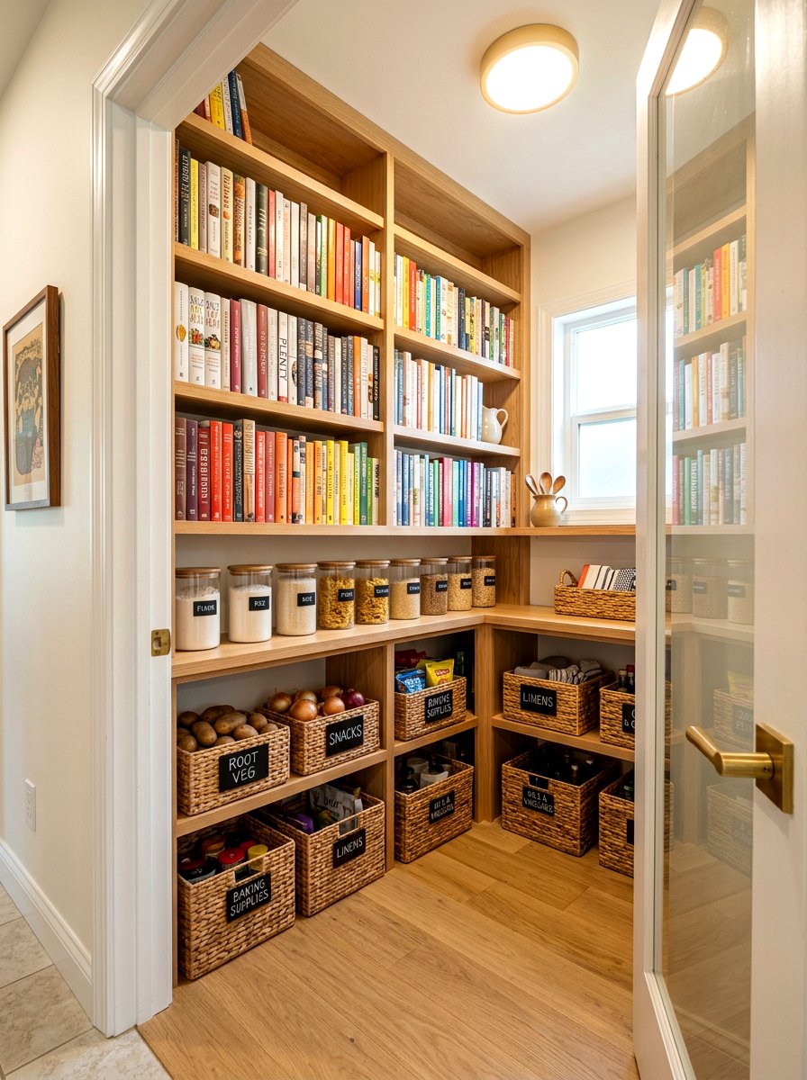 Pantry Open Shelving - 30 cookbook kitchen shelf ideas