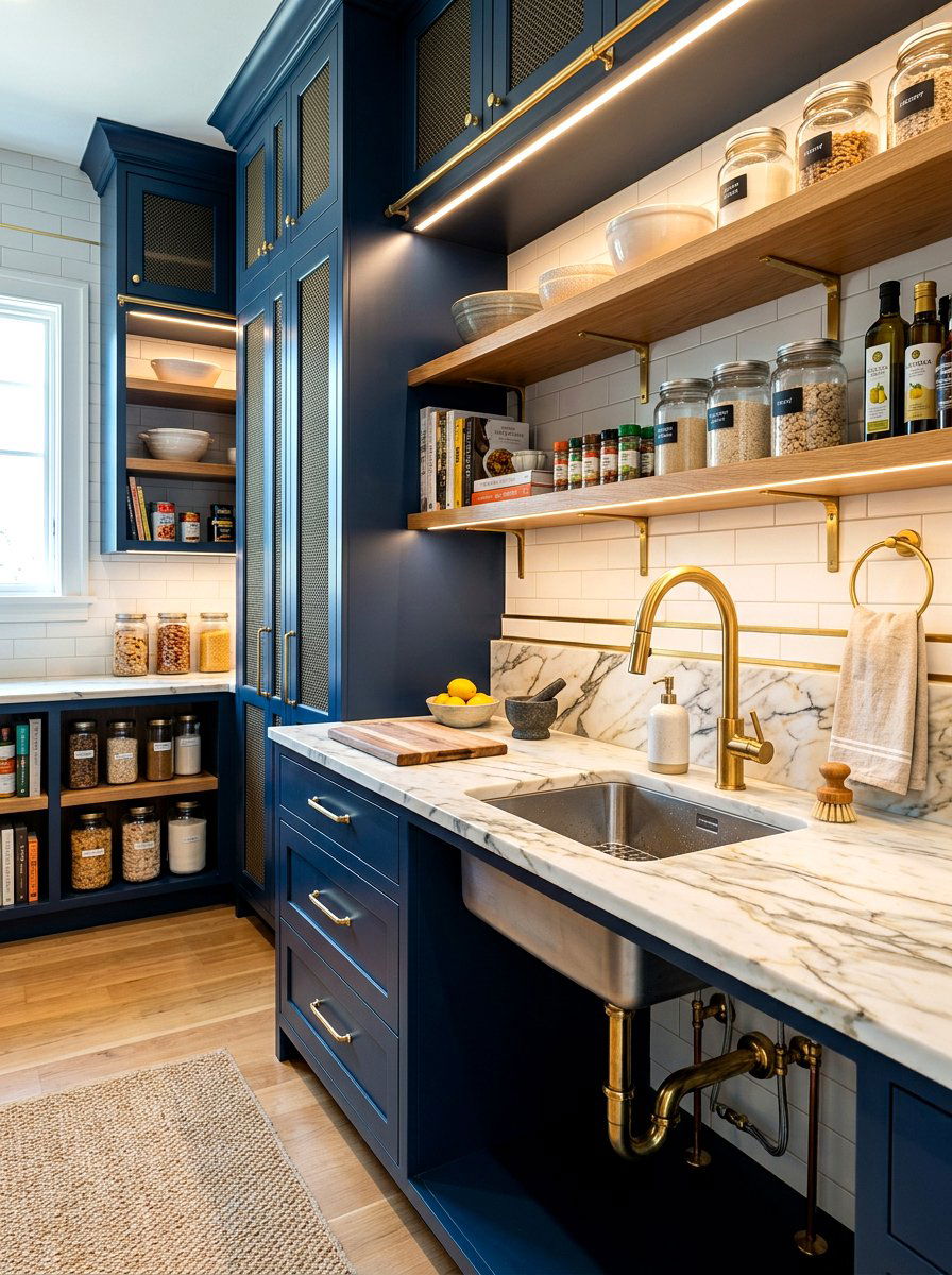 Pantry Prep Sink - 30 bakery style pantry ideas