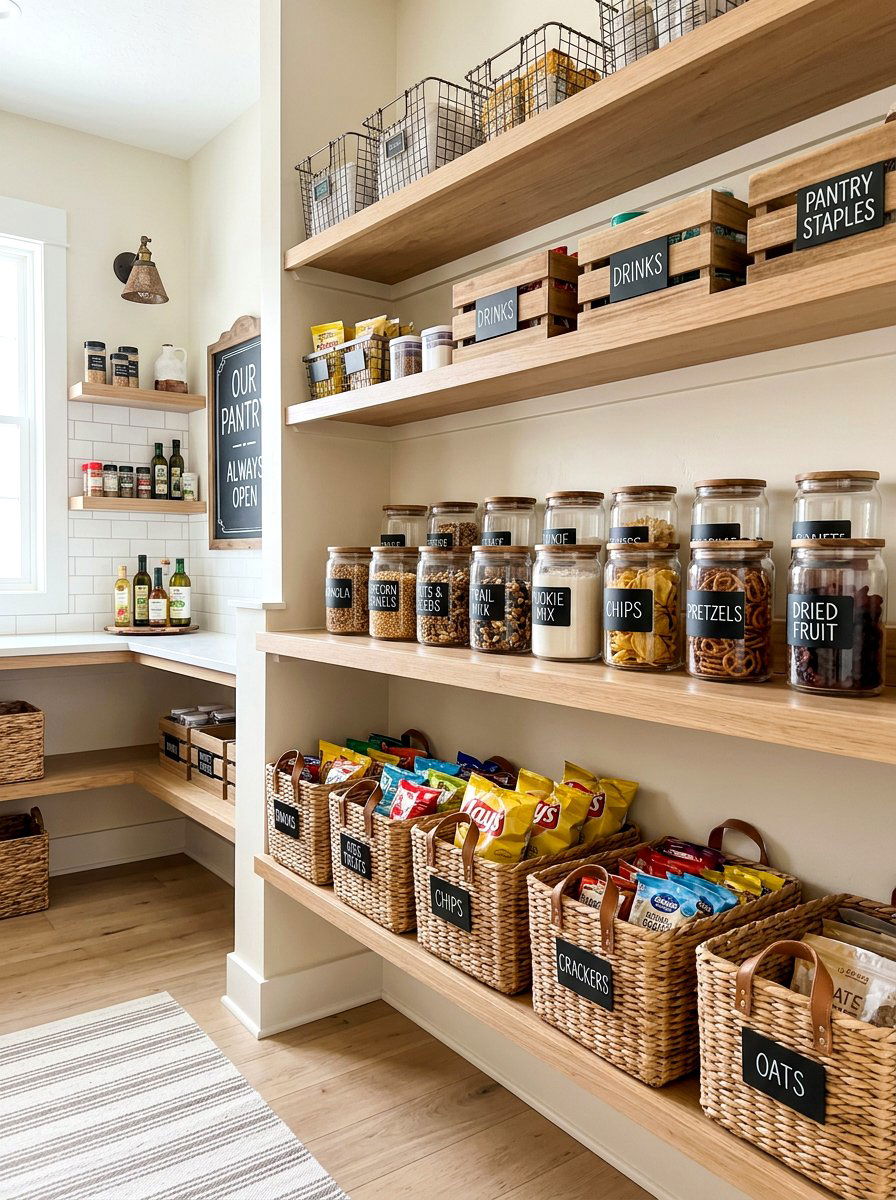 Pantry Snack Shelf - 30 snack station ideas