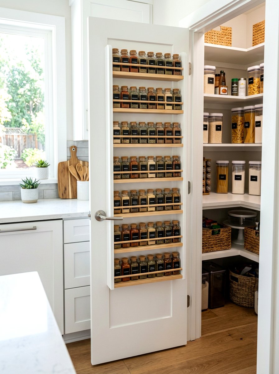 Pantry Spice Rack - 30 corner pantry ideas