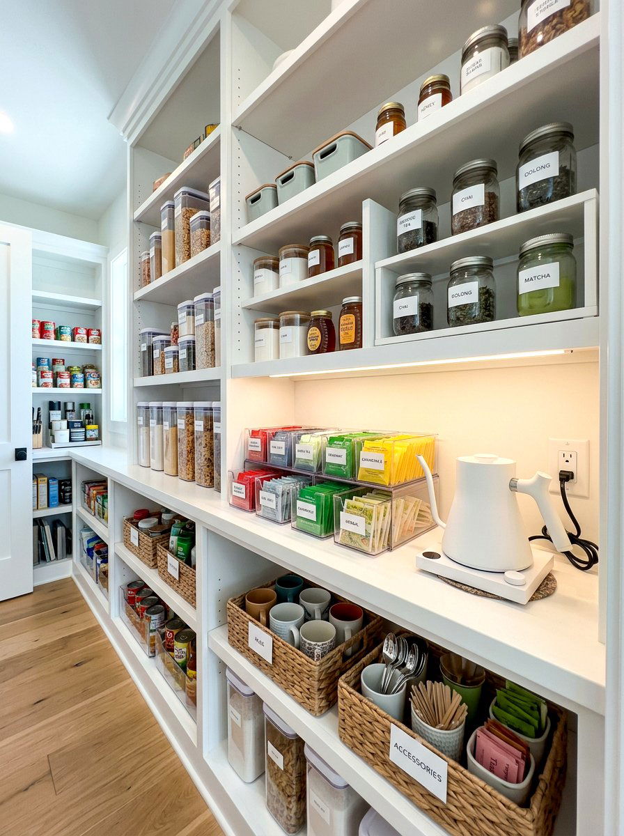 Pantry Tea Station - 30 tea station ideas