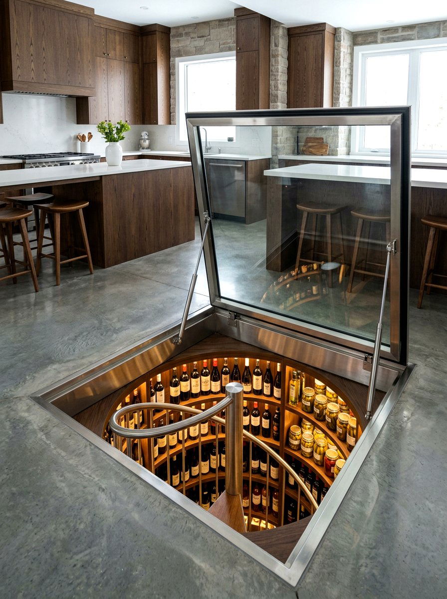 Pantry Under Floor Storage - 30 hidden pantry ideas