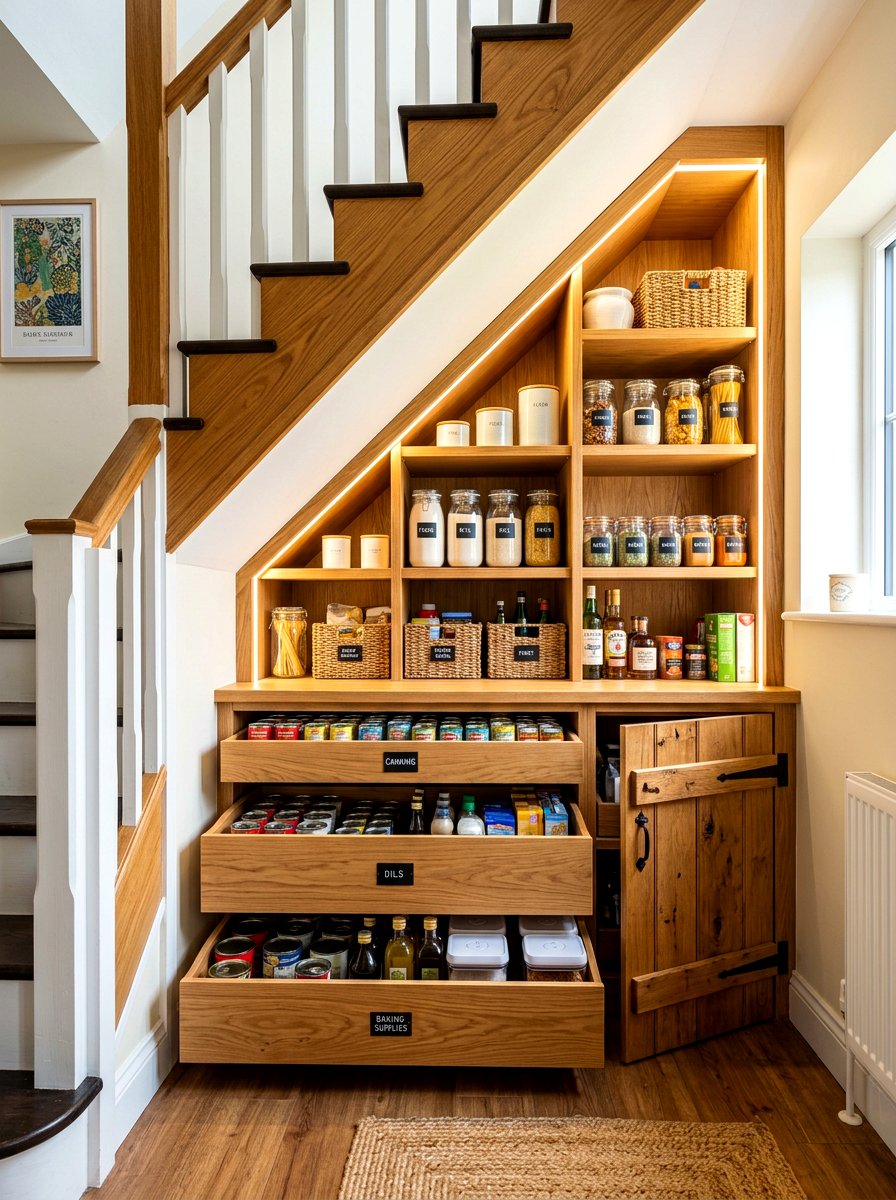 Pantry Under Stairs - 30 kitchen pantry ideas