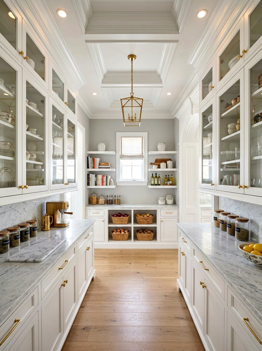 Pantry With Crown Molding - 30 Nancy Meyers pantry ideas