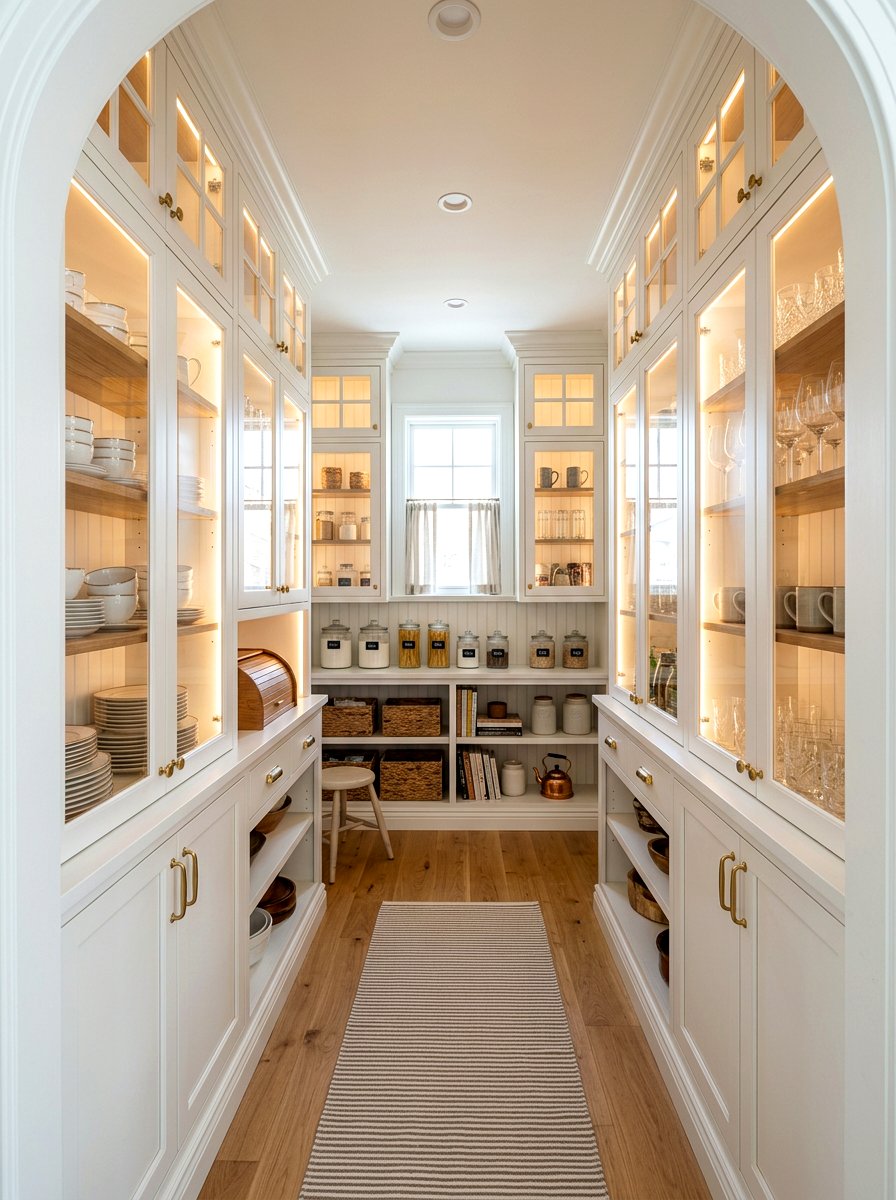 Pantry With Glass Front Cabinets - 30 pantry scullery combo ideas