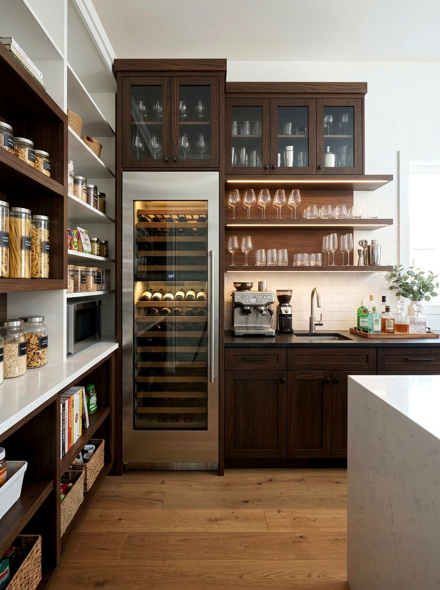 Pantry With Integrated Wine Fridge - 30 pantry scullery combo ideas