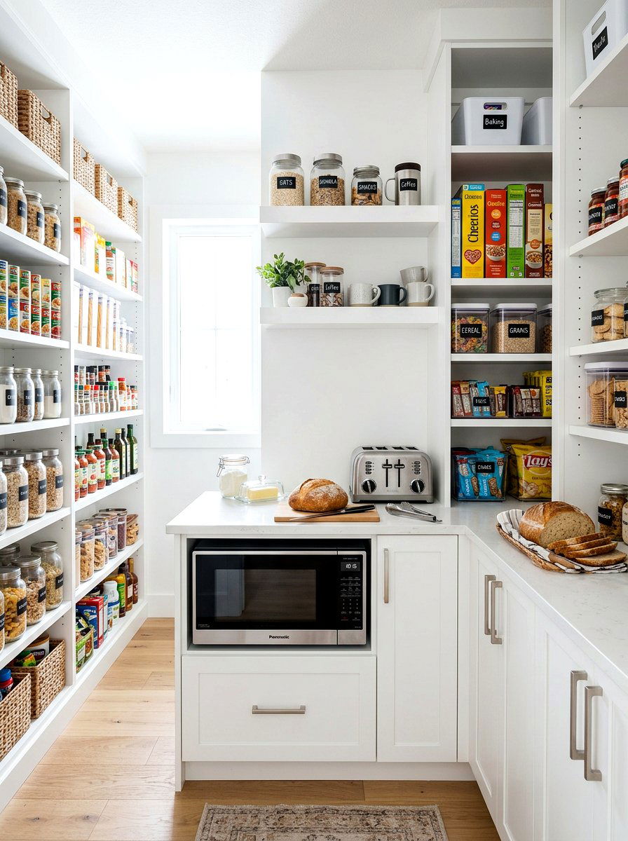 Pantry With Microwave And Toaster Station - 30 pantry scullery combo ideas