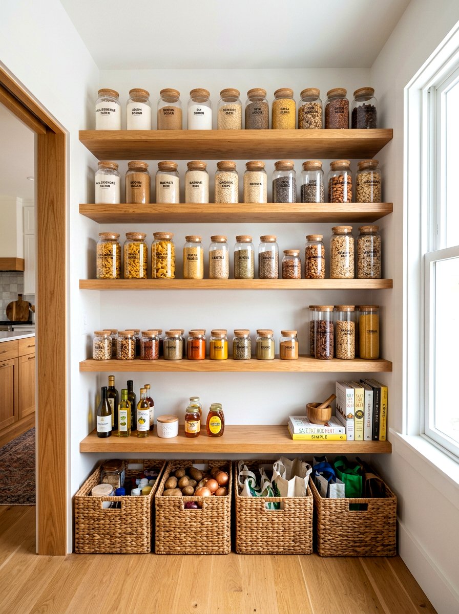 Pantry With Open Shelving - 30 English pantry kitchen ideas