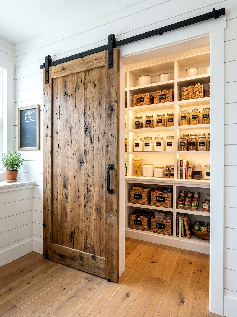 Pantry With Sliding Barn Door - 30 kitchen pantry ideas
