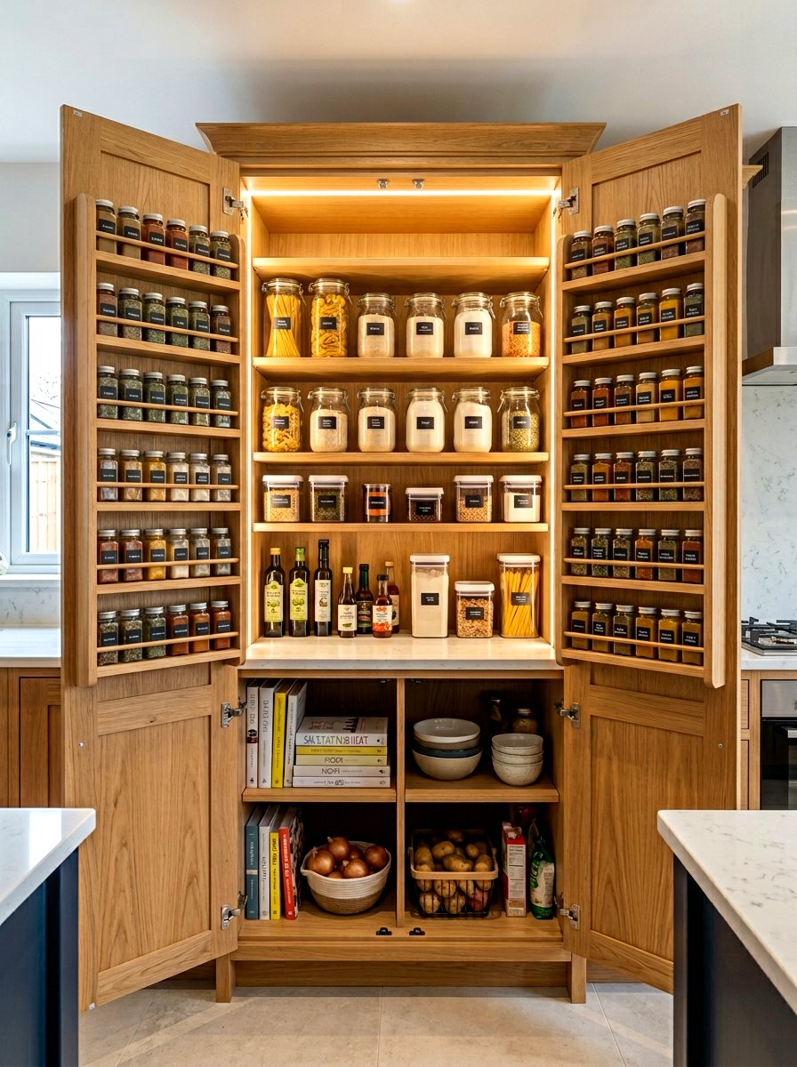 Pantry With Spice Rack Doors - 30 freestanding pantry cabinet ideas