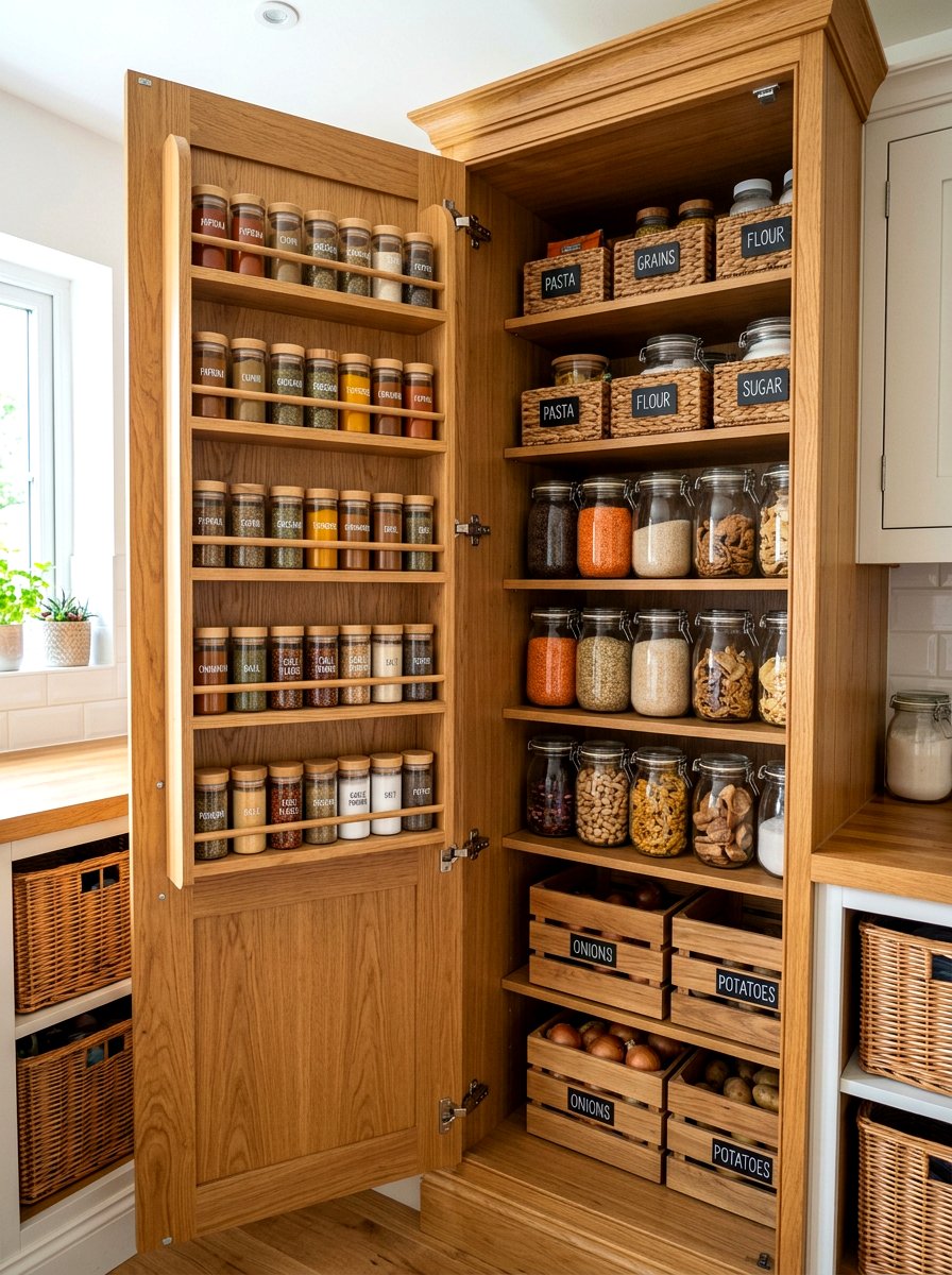 Pantry With Spice Rack - 30 English pantry kitchen ideas