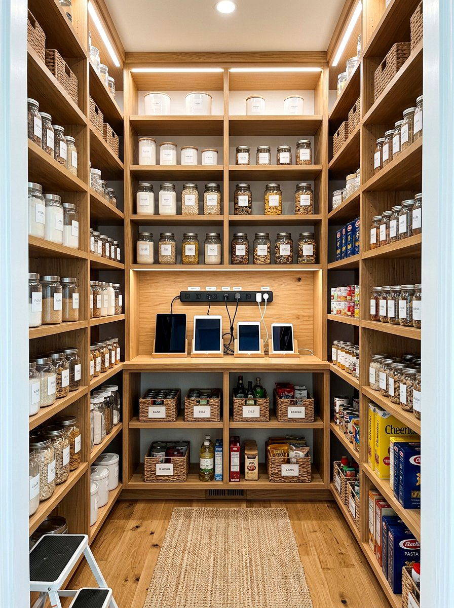 Pantry charging cabinet - 30 charging station ideas