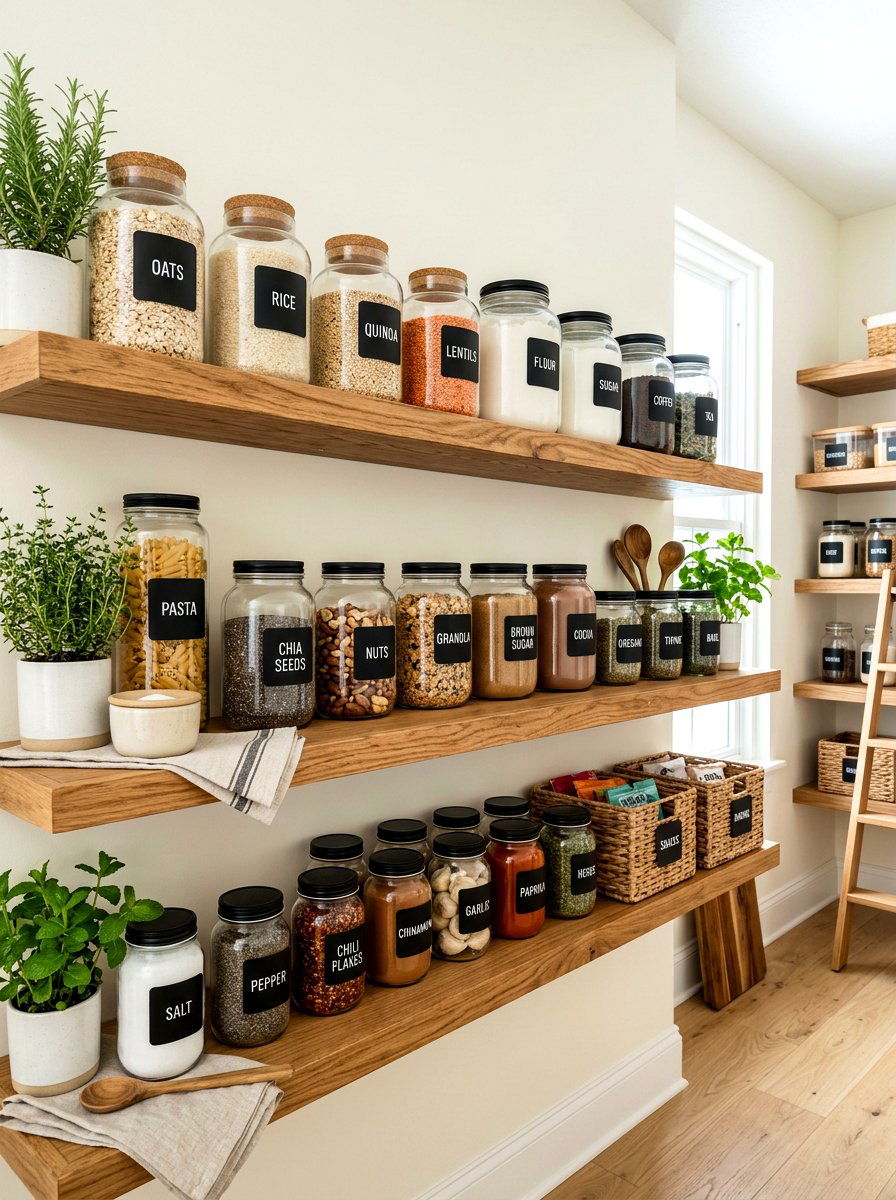 Pantry container label set - 30 reach in pantry ideas