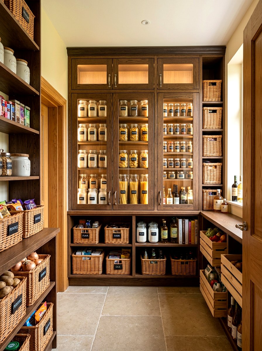 Pantry glass kitchen cabinet - 30 glass front kitchen cabinet ideas