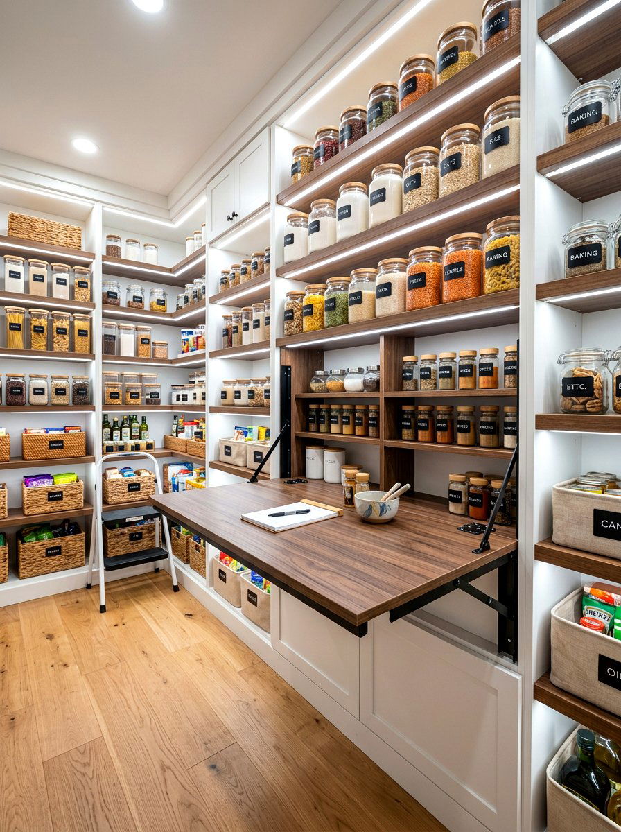 Pantry wall folding table - 30 Murphy dining table ideas