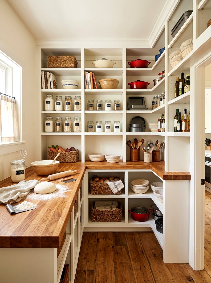 Pantry with butcher block - 30 back kitchen pantry ideas