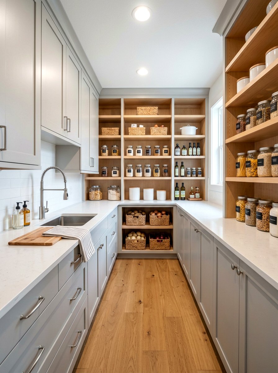 Pantry with prep sink - 30 back kitchen pantry ideas