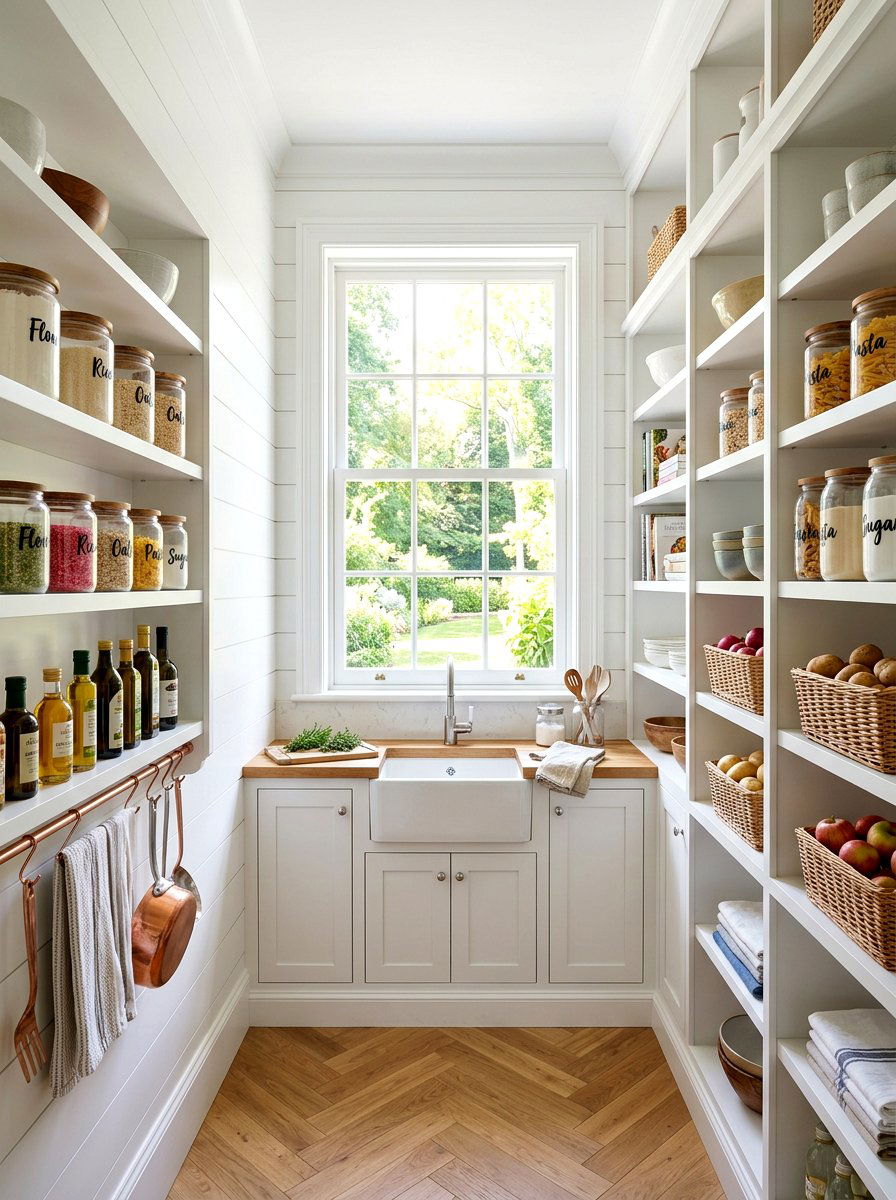 Pantry with window - 30 back kitchen pantry ideas