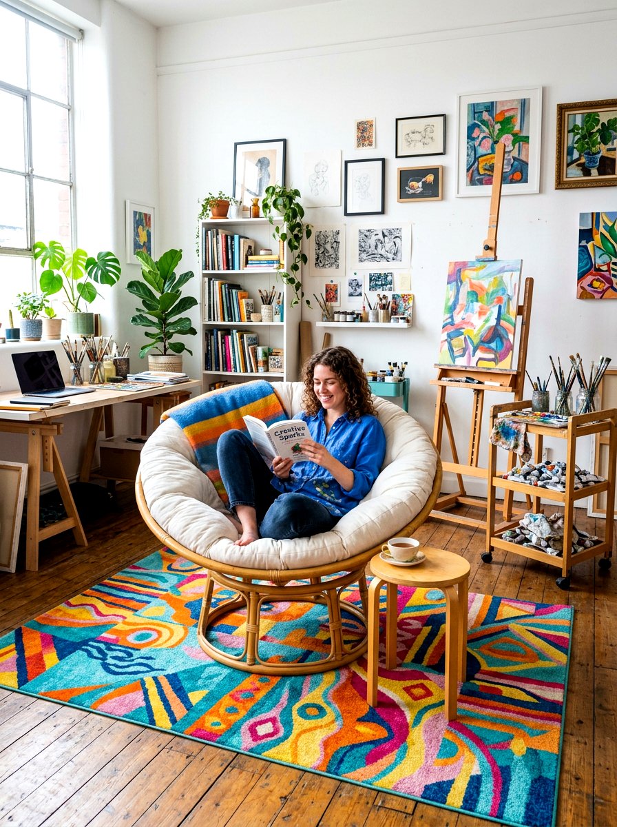 Papasan Lounge Chair - 30 office lounge chair ideas