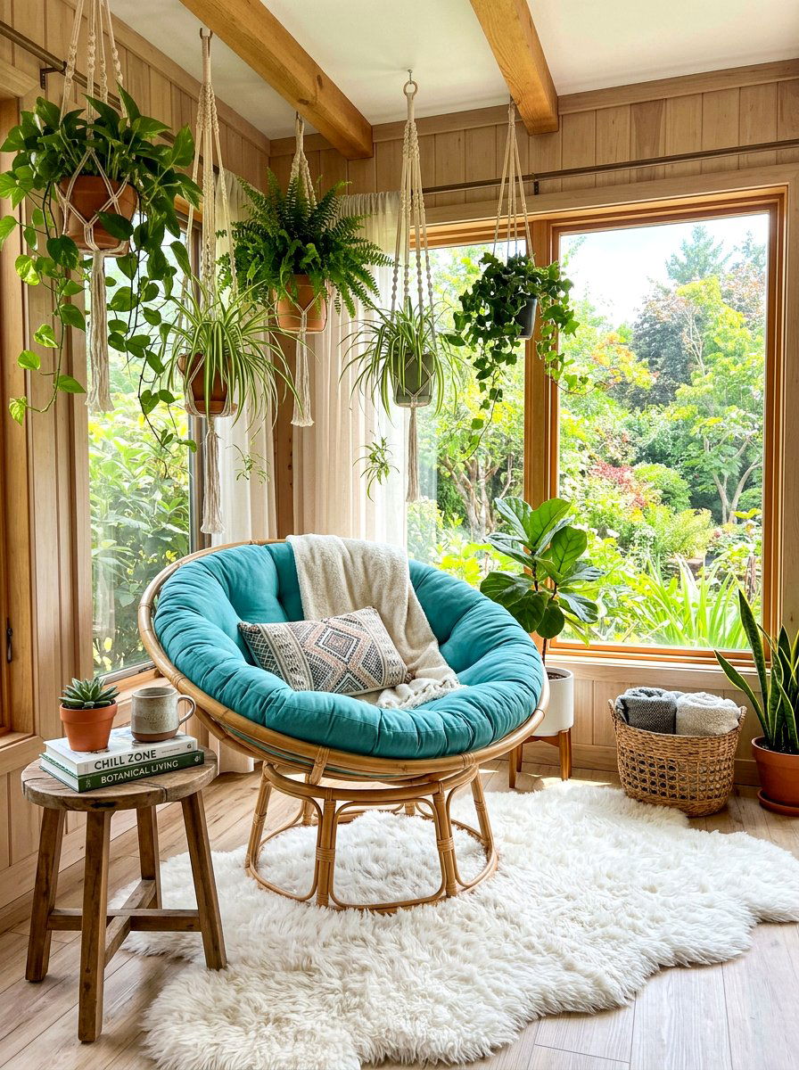Papasan sunroom chair - 30 sunroom furniture ideas
