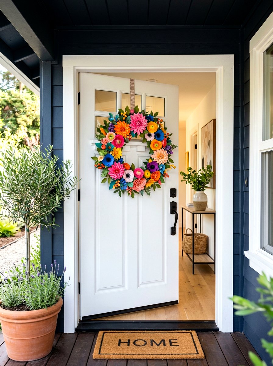 Paper Flower - 30 summer wreath ideas