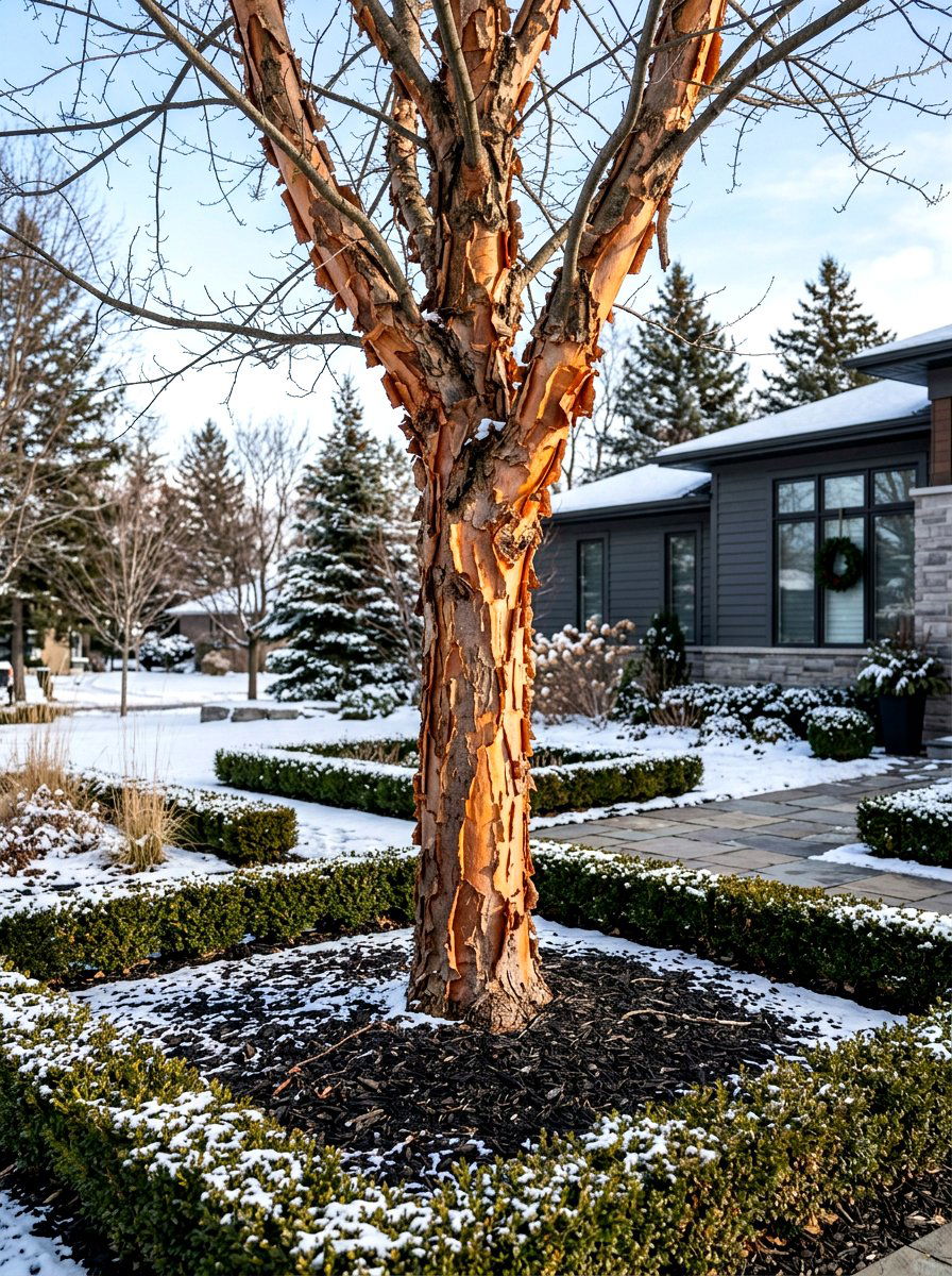 Paperbark Maple - 30 front yard tree ideas