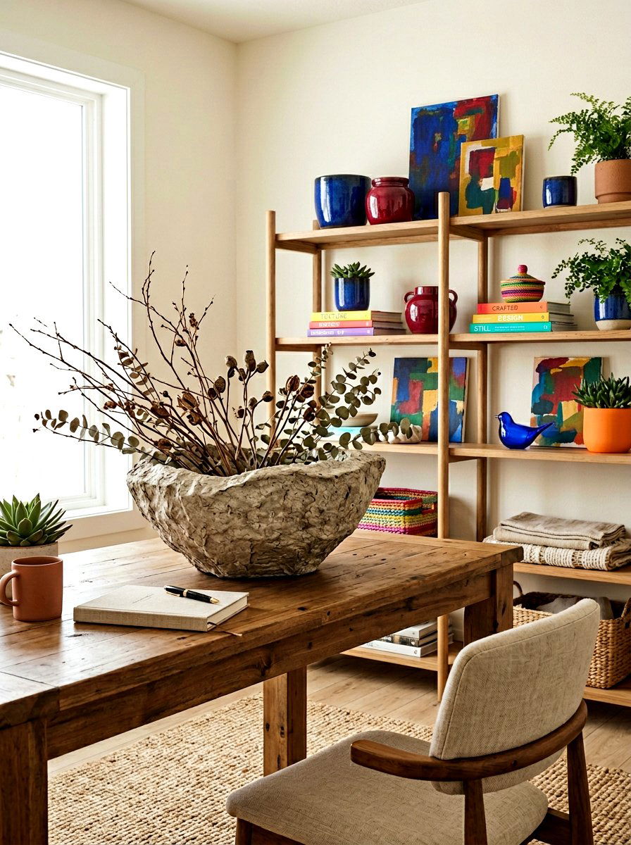 Papier Mache Organic Bowl - 30 sculptural bowl decor ideas