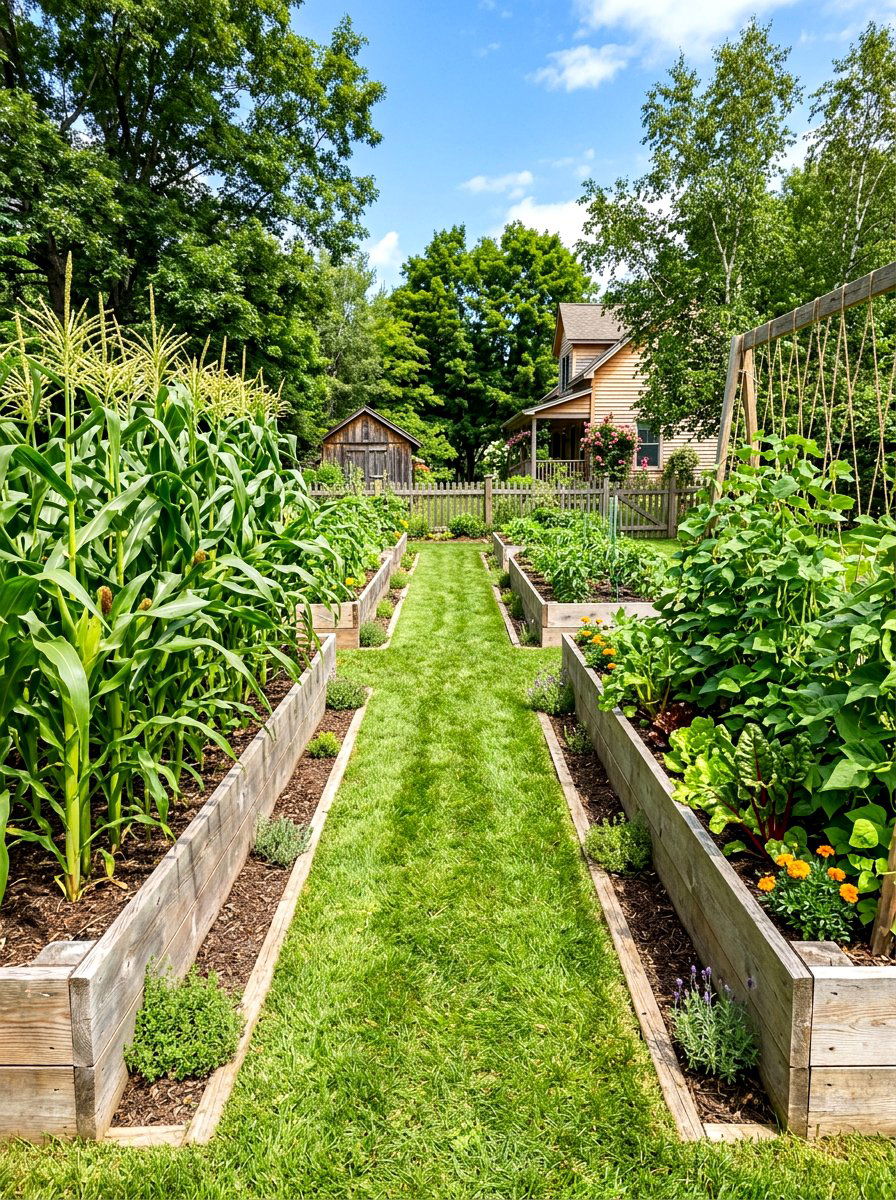 Parallel Raised Bed - 30 raised bed arrangement ideas