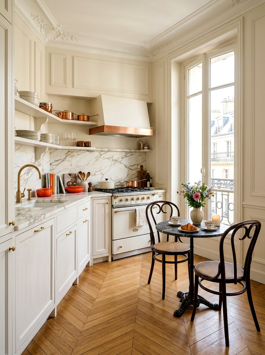 Parisian Apartment Kitchen - 30 collected kitchen aesthetic ideas