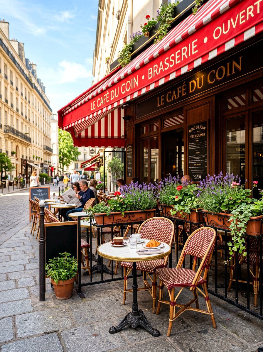 Parisian Bistro Terrace - 30 terrace dining ideas