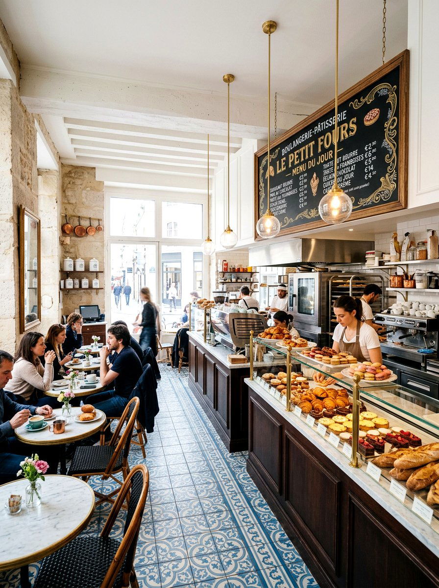 Parisian Cafe Bakery Kitchen - 30 vintage bakery kitchen ideas