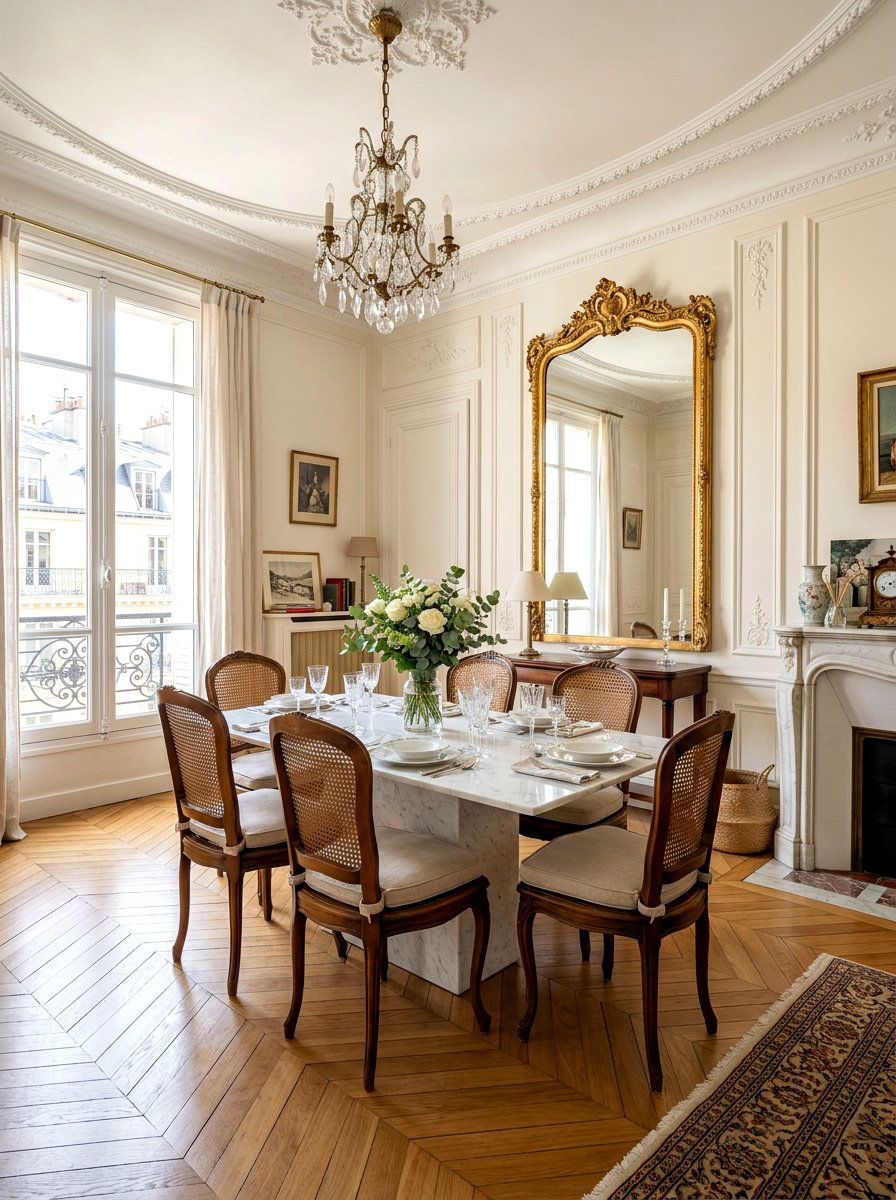 Parisian Chic Dining Room - 30 editorial dining room ideas