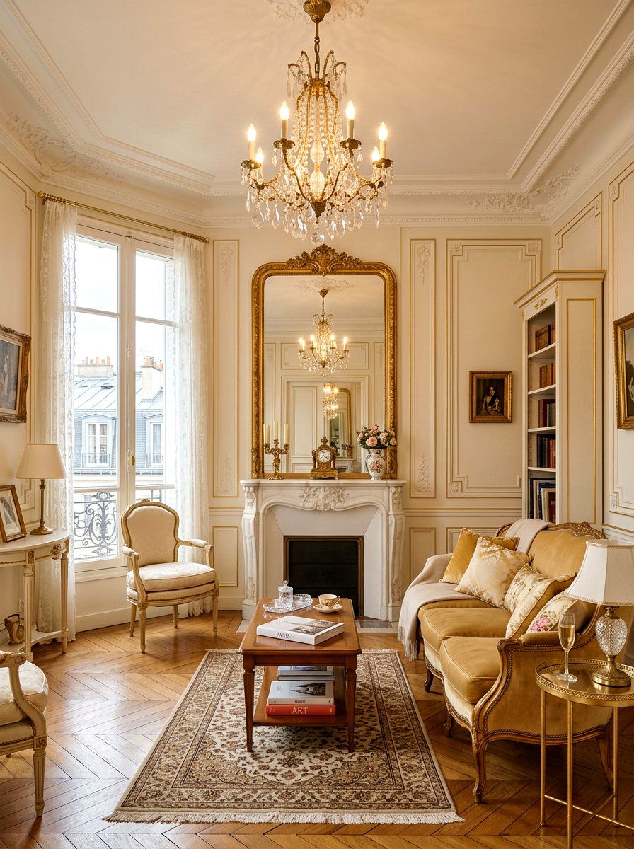 Parisian Small Apartment - 30 tiny apartment aesthetic ideas