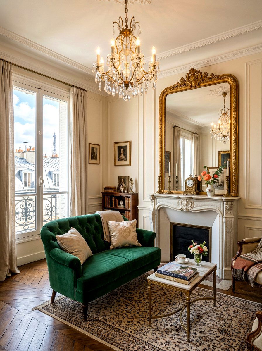 Parisian Style Small Living - 30 condo living room ideas
