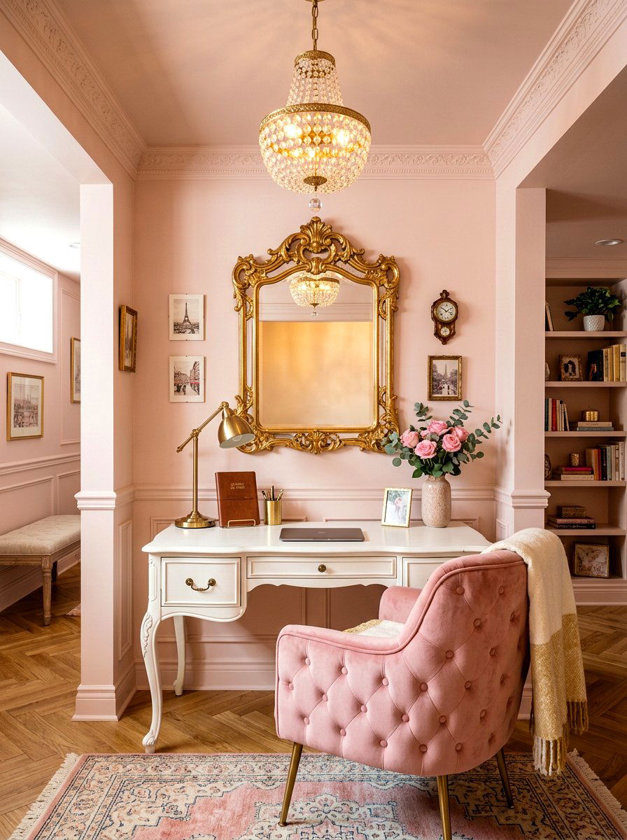 Parisian Style Study - 30 basement office nook ideas