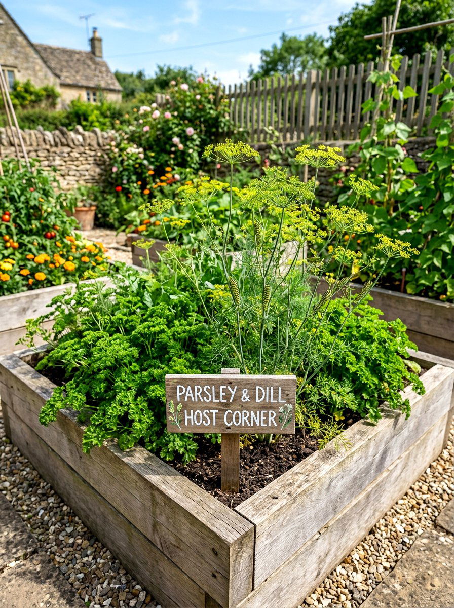 Parsley And Dill Host Corner - 30 butterfly garden ideas