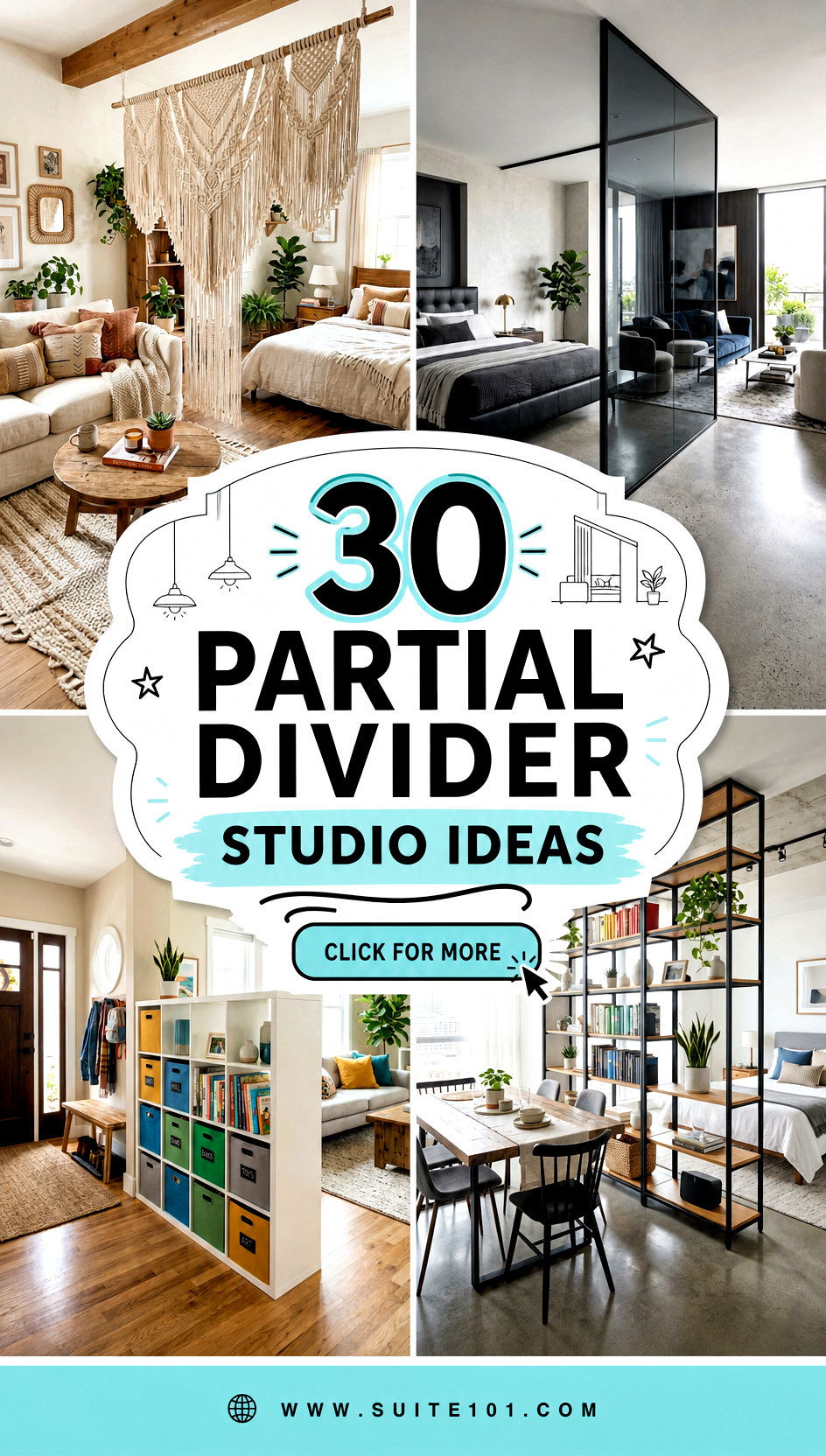 Partial Divider Studio Ideas 30 Smart Ways to Define Space - Partial Divider Studio Ideas: 30 Smart Ways to Define Space