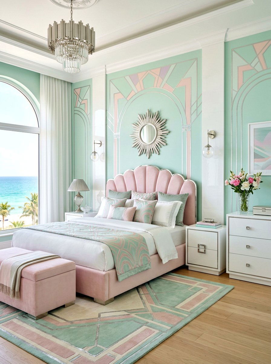 Pastel Art Deco Bedroom - 30 art deco bedroom ideas