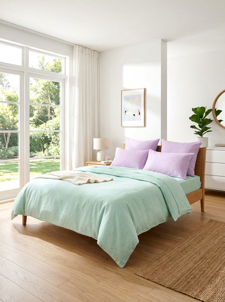 Pastel Bedding Set - 30 spring bedroom glow up ideas