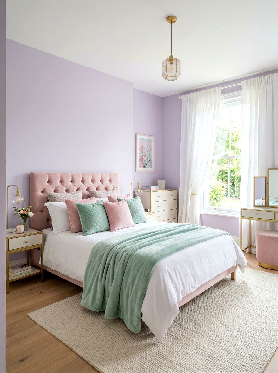 Pastel Bedroom - 30 viral bedroom decor ideas
