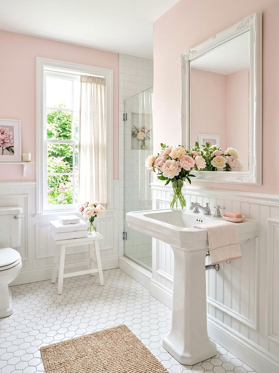 Pastel Bloom Haven - 30 bloomcore bathroom ideas