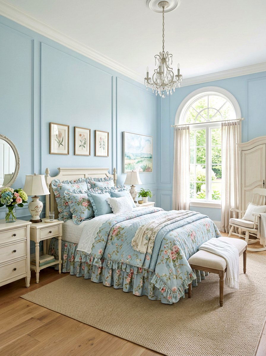 Pastel Blue Bedroom - 30 ocean blue bedroom ideas