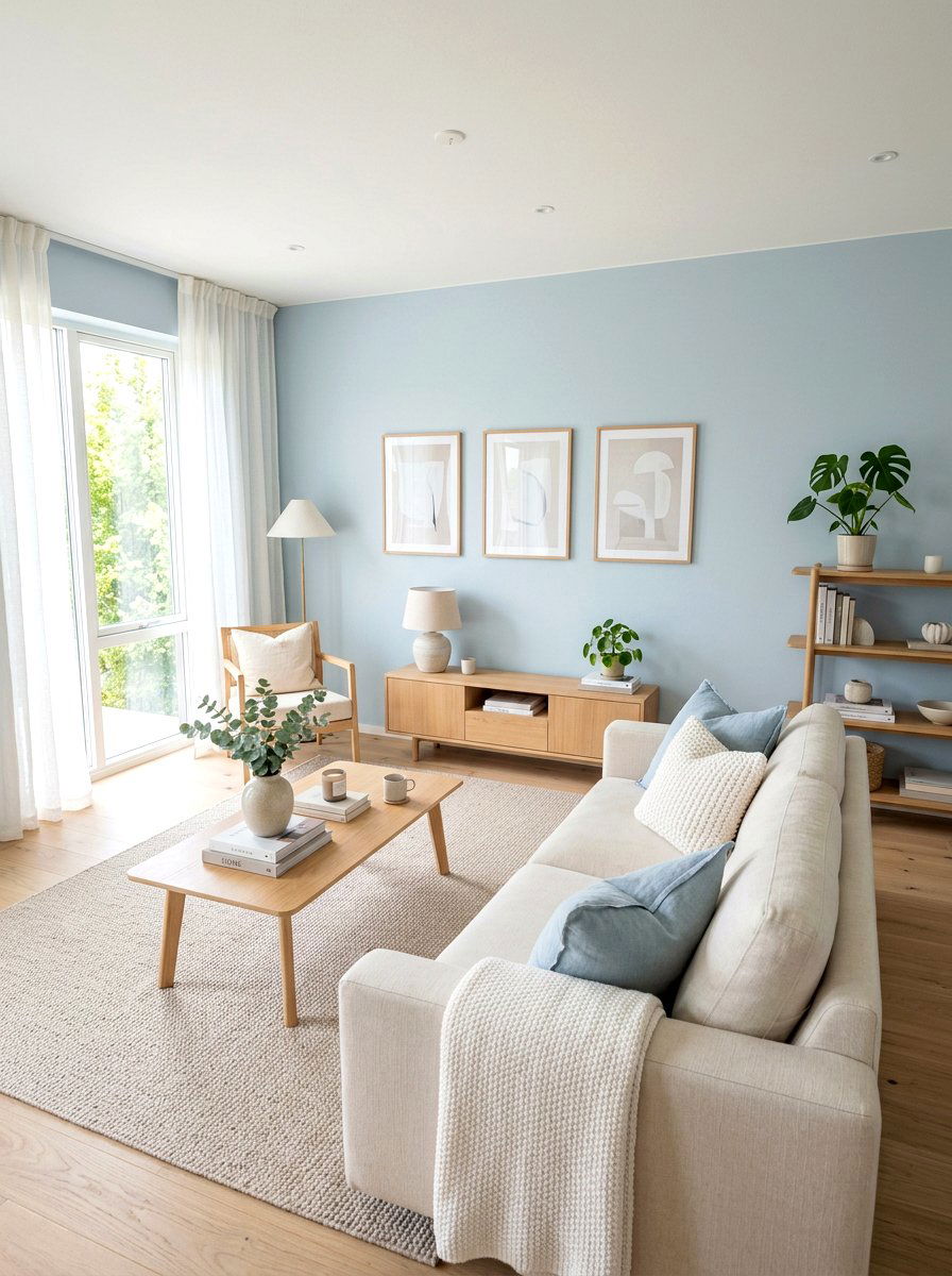 Pastel Blue Living Room - 30 blue living room ideas