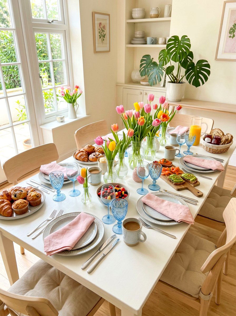 Pastel Brunch Table - 30 collected tablescape ideas