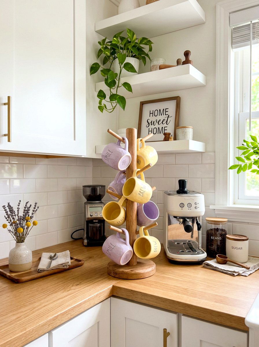 Pastel Coffee Mug - 30 spring kitchen decor ideas