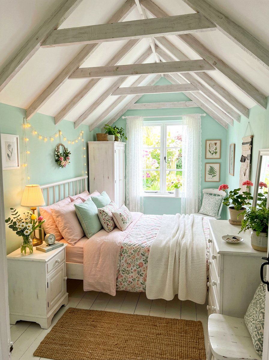 Pastel Color Palette - 30 tiny cottage bedroom ideas