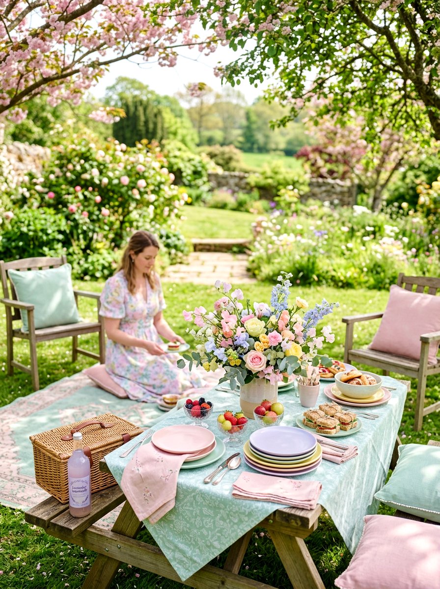 Pastel Color Palette - 30 backyard picnic decor ideas