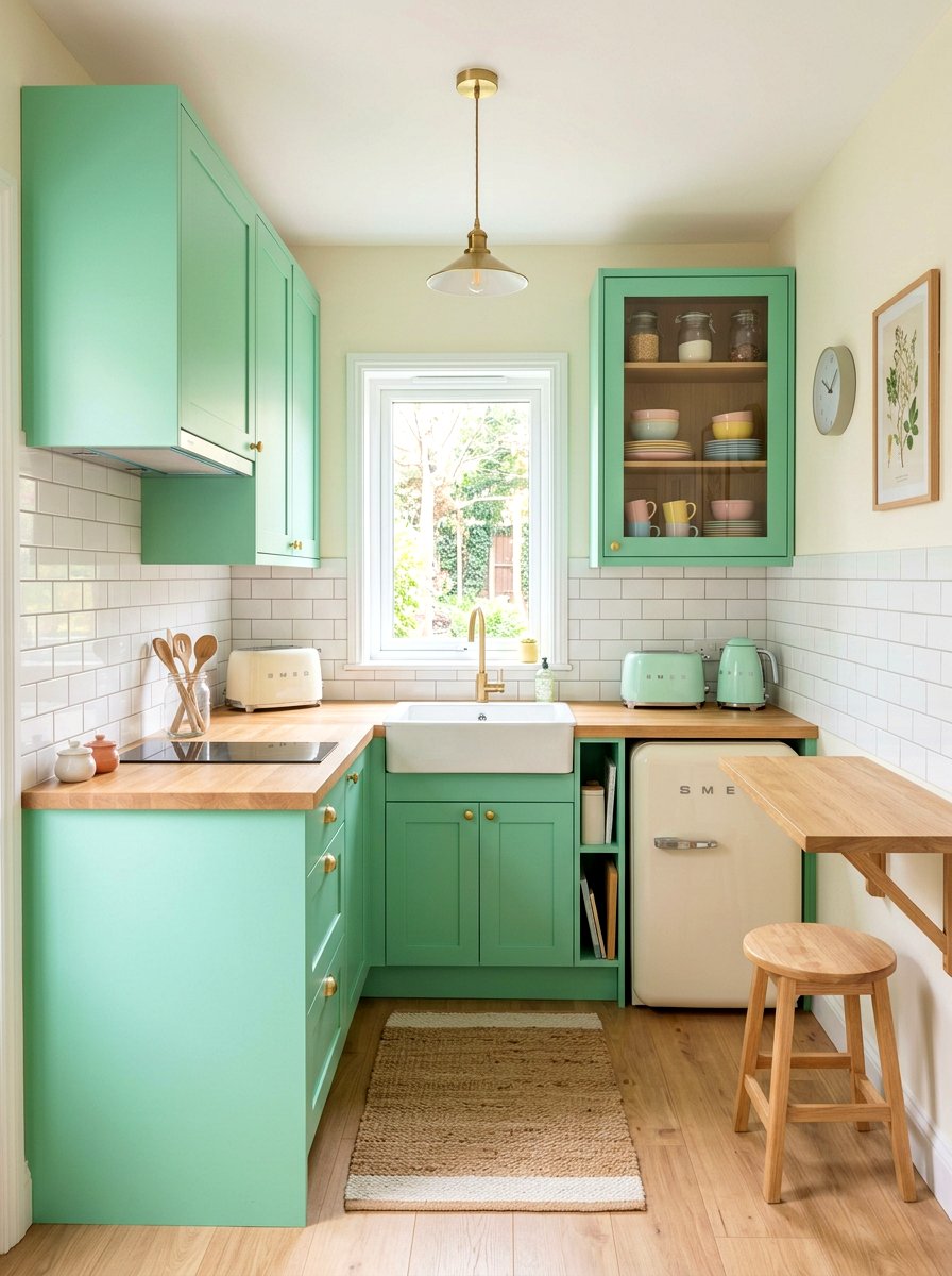 Pastel Color Tiny Kitchen - 30 tiny house kitchen ideas