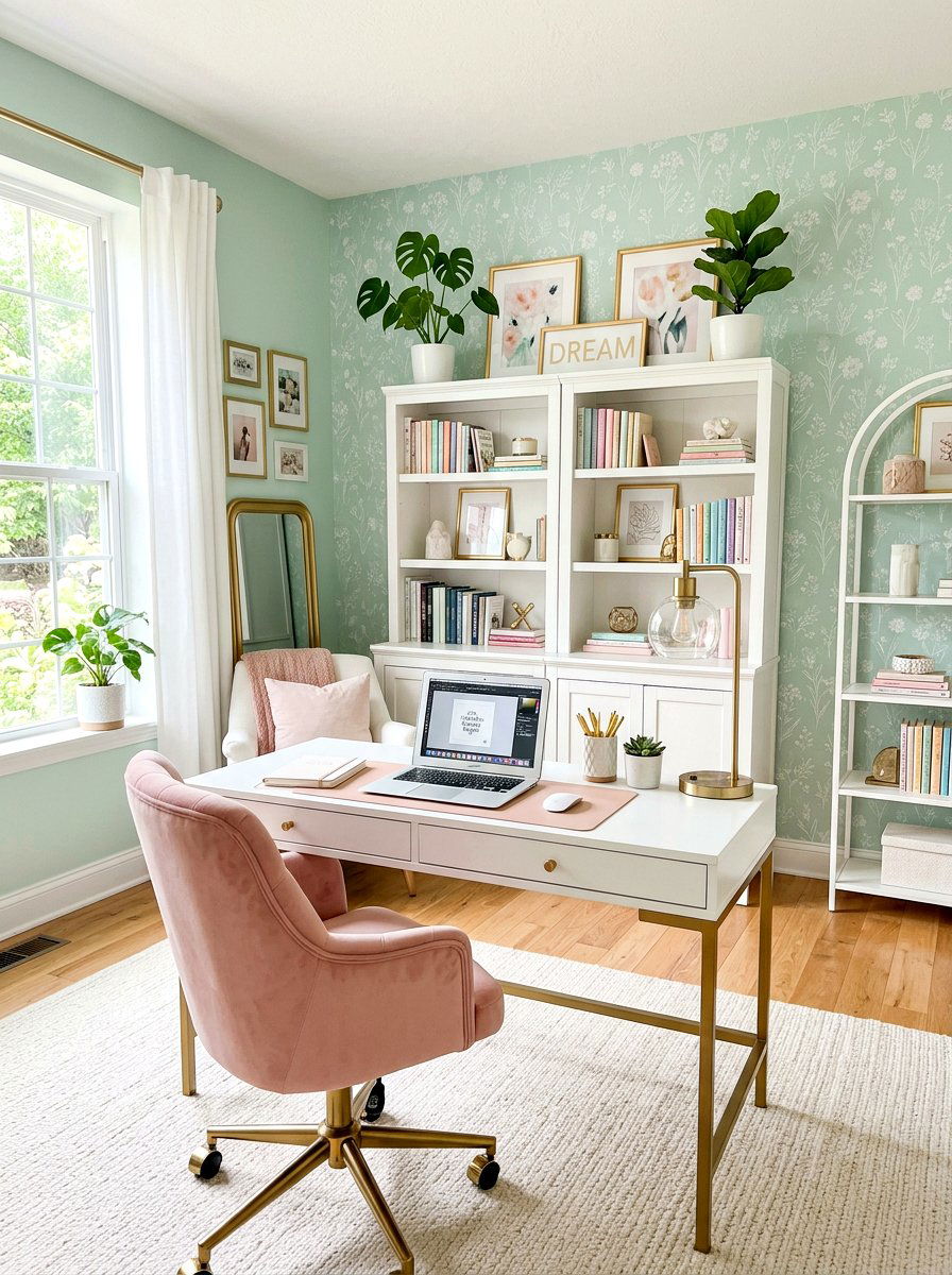 Pastel Color Wallpaper - 30 office wallpaper ideas